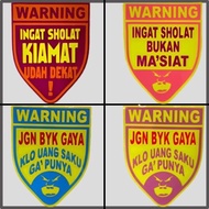 WARNING STICKER CUTTING STICKER MOTORCYCLE ACCESSORIES