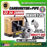 Tobaki Racing Carburetor Wave125 22MM/22.5MM/24MM/28MM Copper Slide/Aluminium Side Karburetor (EX5 /