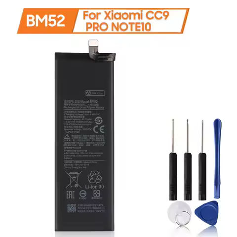 Production Date 2024 Replacement Phone Battery BM52 For Xiaomi CC9 PRO NOTE10 Note10 Pro Premium Rec