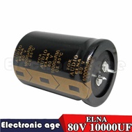 LY 2Pcs Capacitor 35X50mm Amplifier Audio Filter Capacitor 10000Uf 80V ELNA PARA AUDIO