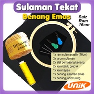 Sulaman Tekat Kain Baldu Projek Seni RBT Sekolah / DIY Needlework Handwork Cross Stitch Embroidery K