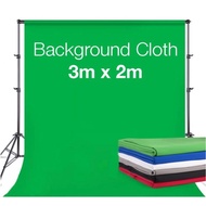 SG READY STOCKS- Photography Muslin Green Backdrop Cloth | Cotton Textile Muslin Photo Background Sc