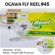 Tokos Ogawa Fly Reel 45 /Tokos Mini Abs Putih Bening 4.5cm Rell Gulungan Senar Joran Tegek Microfish