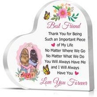 2D Flat, Friendship Commemorative Desktop Decorative Plaque For Female Best Friends, Farewell Gift F