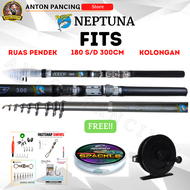Tegek Kolongan Joran Pancing Neptuna Fits Fiber 180 210 240 270 300 CM FREE SEAT JINBO-S6