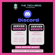 Discord Server Boost 7x /14x/20x | 1 Week | 1 Month | 3 Month