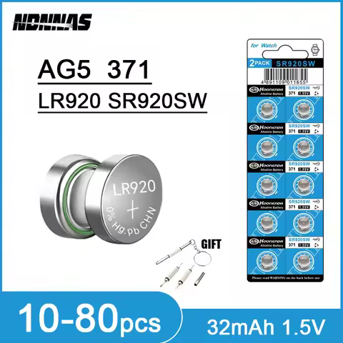 10-80pcs AG6 LR920 SR920SW 171 371 370 LR69 LR921 G6A SR920 Button Batteries Lithium Battery 1.5V Wa