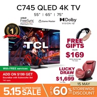 New | TCL C745 QLED 4K Google TV 55 65 75 inch | Dolby Vision IQ / Atmos | 144 Hz VRR | Game Master