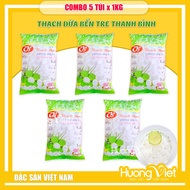 Combo 5kg Ben Tre Coconut Jelly With Instant Drinking Litchi Flavor, Soft Drinks, Specialties Of Vietnam