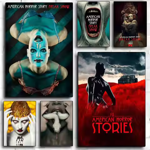 American Horror Story Movie Classic Vintage Posters Whitepaper Prints Posters Artwork Kawaii Room De