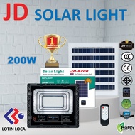 JD-200W หลอดไฟLED พลังงานแสงอาทิตย์ JD-8200 โคมไฟโซล่าเซลล์ สปอร์ตไลท์ ประหยัดไฟ พลังงานแสงอาทิตย์ Solar Light โคมไฟ หลอดไฟโซล่าเซลชล์ แผงโซล่าเซล