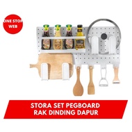 Stora Set Pegboard Kitchen Wall Shelf Perforated Board Kitchen Storage Organizer