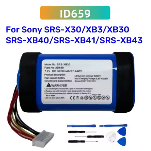 New Speaker Battery 7.2V 5200mAh ID659 ID770 JD770B For Sony SRS-X30,SRS-XB3,SRS-XB30,SRSX30,SRS-XB4
