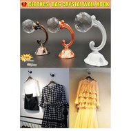 Crystal Wall Hook Clothes Bag Wall Hook Hook Baju