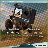 ◰ ℗ ◺ Supremo Ace 4K Dual Display Waterproof Action Camera 4K/60FPS Remote Control WiFi Waterproof