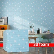 3D cartoon sticky wallpapers foam wall paper brick wall stickers waterproof anti collision adhesive 