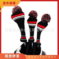 E-Commercial Golf Head Cover Wooden Head Cover No. 1 Wood 1 3 5 Stripes Knitted Wool Golf Head Cover