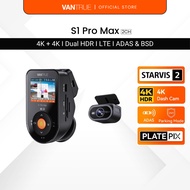 Vantrue S1 Pro Max Dash Cam - 4K+4K I PlatePix™ I Sony STARVIS 2 I Parking Mode