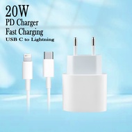 Original 20W Fast Charging IP Charger Adapter + C To Lightning Cable