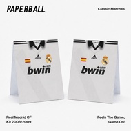 Classic Real Madrid CF Home 2008/2009 La Spanish League Classic Matches Paperball Football Paper