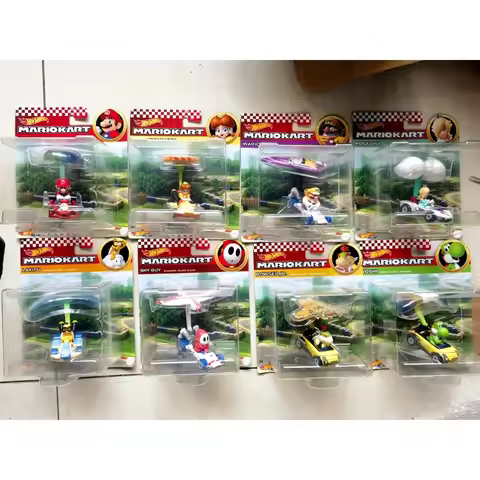 Assorted Hot Wheels Premium 1/64 Mario Kart Glider Model Car Super Mario Hotwheels 1:64 Hoteelws Car