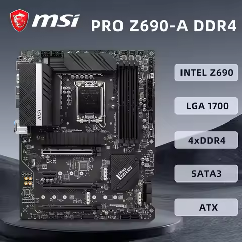 MSI PRO Z690-A DDR4 Motherboard LGA1700 Support i9-14900K i7 12700K i5 12400F i5-12400F 12600KF CPU 