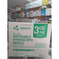 DISPOSABLE SYRINGE WITH NEEDLE 3cc/ml 23g x 1