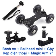 Dolly 4 Wheels with Bearings for DSLR Mirrorless Phones