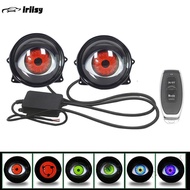 เลนส์ไฟรถยนต์ Red Devil Eye ขนาด 3 นิ้ว - ไฟหน้าแบบไดนามิก 12-36V สำหรับการปรับเปลี่ยนรถยนต์