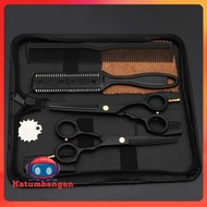 KNIFEZER Set 6in1 Teflon Coating Stainless Steel HAIR SCISSORS 4Cr13 - 440C