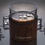 Asobu LAO21 311ml 真空保冷威士忌酒杯 白 色和木色