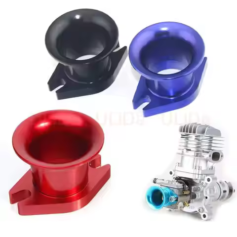 Aluminum Alloy Air Horn Inlet For Zenoah G80 DLE30/ DLE50/ DLE55/ CRRC Gas Engine RC Airplane BLUE/R