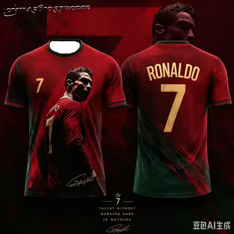 2026 New Summer Ronaldo 7 SIUUU Portugal Soccer Jersey CR7 Football Shirt Vintage Graphic Fan Jersey