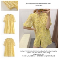 30275 Yellow Flower Dress Korean Style Yellow Flower Dress