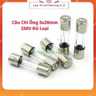 [Embedded Programming A-Z][G6] Combo of 10 Fuse Tubes 5x20mm 250V Assorted Types
