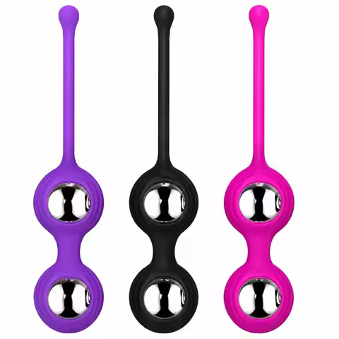 Silicone Kegel Balls with Metal Weights - Progressive Ben Wa Balls for Pelvic Floor Exercise & Tight