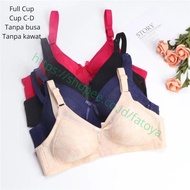 Bra BH BIG Cup JUMBO Wire Free Bra Brukat Full Cup C-D SIZE 36 - 46