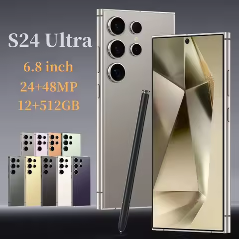 Global Vision S24 Ultra Smartphone 5G Android 5800mAH 8GB RAM 512G ROM 6.8Inch 1920x1080HD 24+48MP M