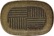 Mino Ware 6830-41 Oval Plate, Approx. 7.5 x 5.1 inches (19 x 13 cm), Microwave, Dishwasher Safe, Ban