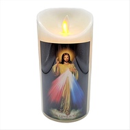 Catholic Artificial Rechargeable Flameless Candle with Flickering Effect (Large)– Assorted Designs