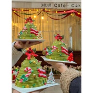 網紅圣誕節蛋糕裝飾軟膠圣誕老人拐杖禮物鈴鐺擺件圣誕樹蠟燭插件
