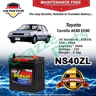 Münster Robust MF CMF NS40 | NS40ZL | 42B19L (36AH) Car Battery Bateri Kereta Toyota Corolla AE80 EE
