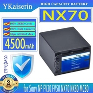 Video Camera Battery Reliable Replacement 4500Mah For Sony NP FV30 FV50 FV60 FV70, Pxw Z90 X70 Nex-V