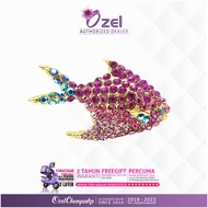 𝗥𝗲𝗮𝗱𝘆 𝗦𝘁𝗼𝗰𝗸 Ozel Chempaka Bahu Medium B136 ikan bawal, Pin Ring Tudung, Kerongsang, Set Batu Swarovski