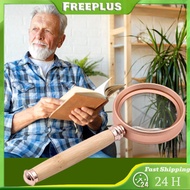 Handheld Loupe Bamboo Handle 20X/15X/10X Vintage Reading Magnifier for Reading