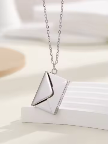 1Pcs Normcore Personalized High-End Stainless Steel Detachable Envelope Love Letter Pendant Necklace