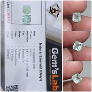Natural Emerald Beryl Ethiopia 1,3 ct memo CGL Serasa Zamrud Columbia