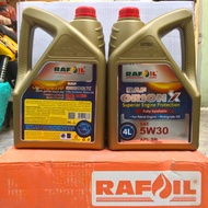 RAF ORION X Gasoline Engine Car Oil - API SN/CF 5W-30 + 10W-40 Fully Synthetic Can 4 Liter Made In U
