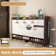 簡約鞋櫃鞋架 Shoes Cabinet 防塵收納 140厘米[四門一抽] 暖白色/胡桃色/深鐵色 Shoes Rack 家用玄關 dust-proof storage N-22333 E