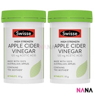 Swisse High Strength Apple Cider Vinegar 60 Tablets x2 (EXP:11 2025)